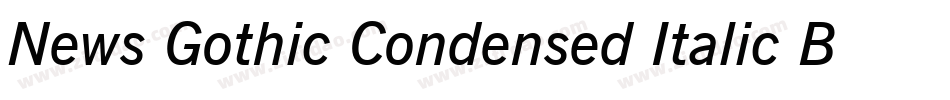News Gothic Condensed Italic BT字体转换